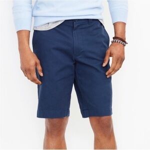 J Crew Rivington Flat Front Navy Blue Shorts Chino Mens Golf Preppy Sz 33